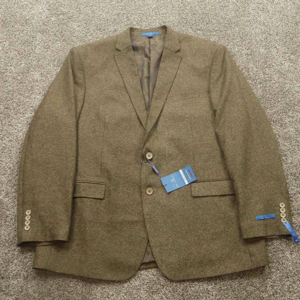 Sean Alexander Blazer Mens 48R Brown Herringbone‎ Wool Blend Sport Coat Jacket